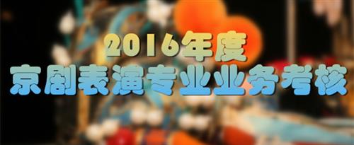 啊操我日我干死我视频国家京剧院2016年度京剧表演专业业务考...